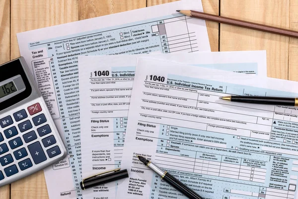 Formulaire Impôt 1040 Aux États Unis Pour Paiement — Photo