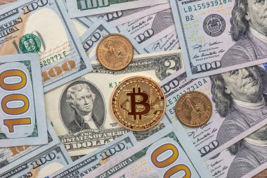 100 dolarlık banknot yeni sanal para - bitcoin ile