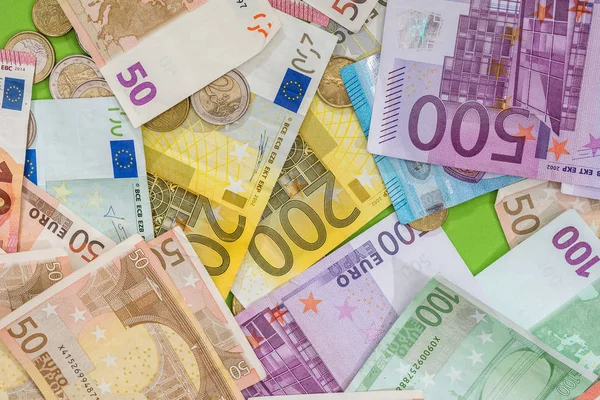 Diverse Banconote Euro Come Sfondo — Foto Stock