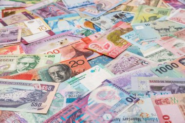 Çeşitli para birimi ve banknot dünya topluluğu