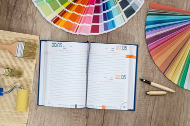 Onarım planı ile günlüğü ve renk renk örnekleri