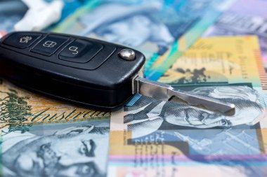 Avustralya doları üzerinden uzaktan kumanda anahtarı.