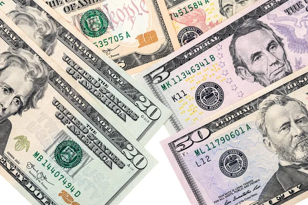 Isoliert Auf Weißem Hintergrund Dollar Banknote — Stockfoto