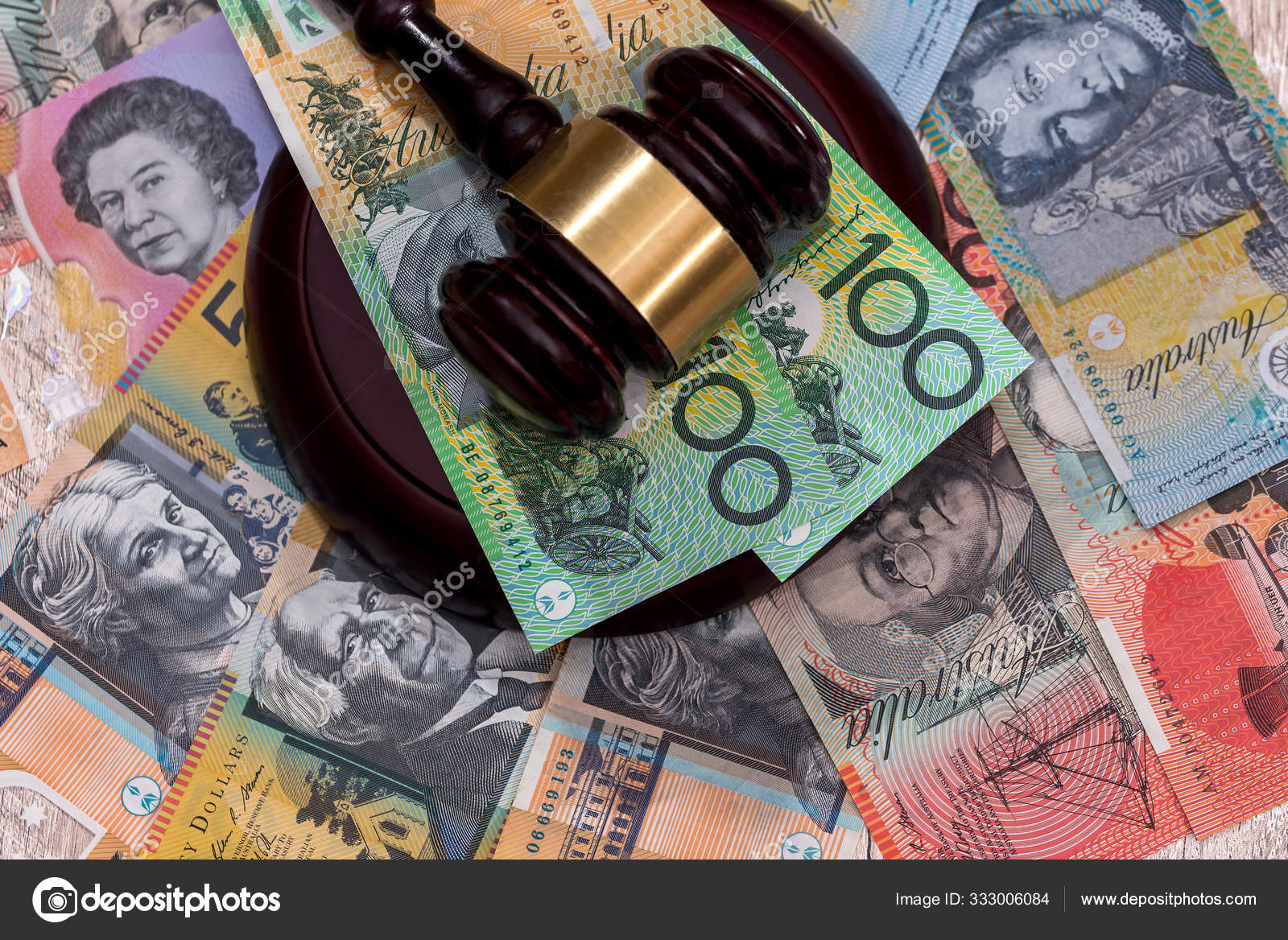 Australian Dollars Judge's Gavel Close Stock Photo by ©alfexe 333006084