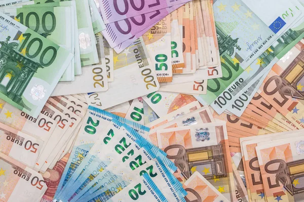 100 200 500 Eurobankovky Jako Pozadí — Stock fotografie
