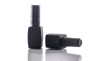 Tırnak sanat kavramı. En iyi ve temel şişe üzerinde beyaz izole