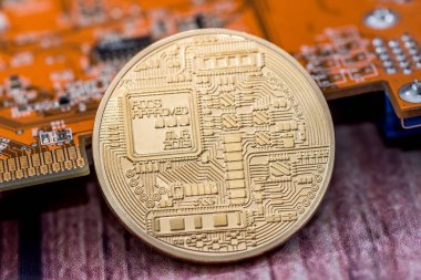 cryptocurrency, bitcoin yukarıda turuncu yakın çekim