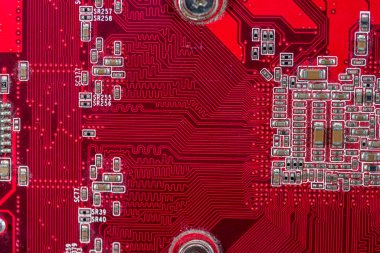 arka yüzü eski elektronik devre kartı arka plan olarak.