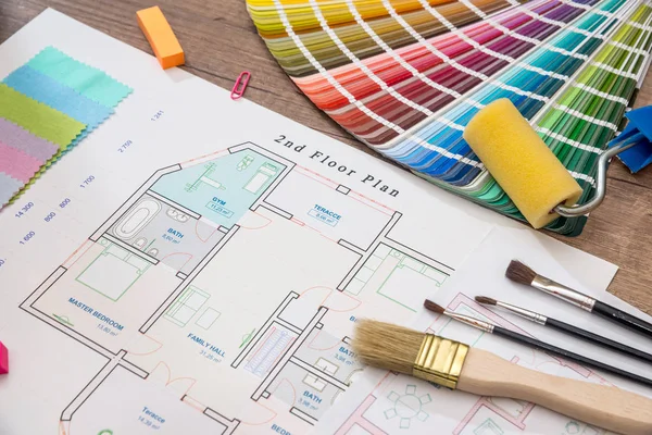 Progetto Casa Con Combinazione Colori — Foto Stock