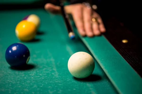 Snooker Player Balls Close — Stock Photo, Image