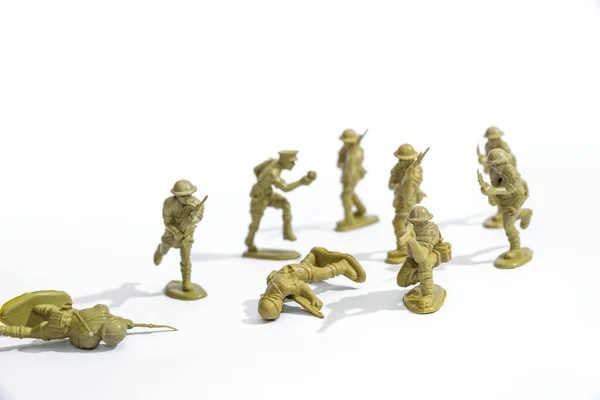 Toy Soldier Isolated White — Stock Photo, Image