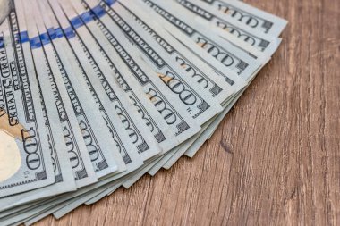 yüz dolar faturaları ahşap tablo