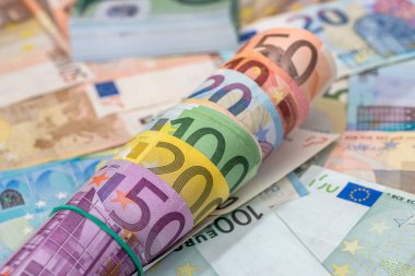 arka plan çok karışık euro kambiyo.