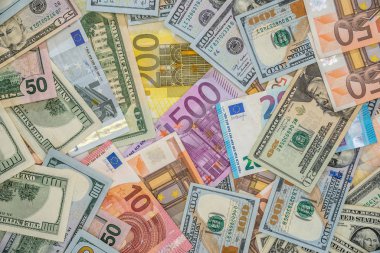 Euro vs dolar arka plan olarak