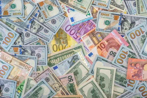 Euro Dólar Como Fondo —  Fotos de Stock