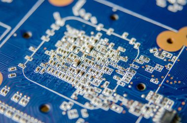 Elektronik devre kartı. Makro