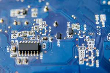 Elektronik devre kartı. Makro