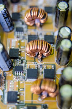 Elektronik devre kartı. Makro