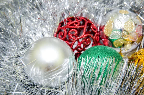Fondo Navidad Bolas Colores — Foto de Stock