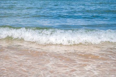 Su dalgaları kıyı şeridinde