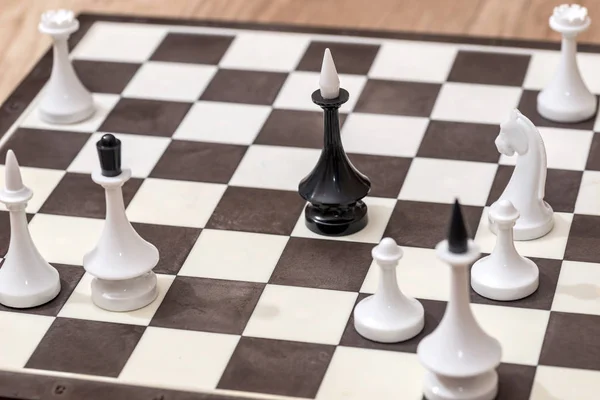 Satranç Oyunu Kapatmak — Stok fotoğraf