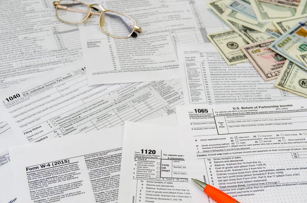 Податкова Форма Індивідуальна Податкова Декларація Ручкою — стокове фото