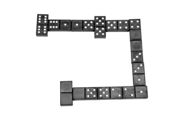 Dominoter Isolerad Vit Bakgrund — Stockfoto