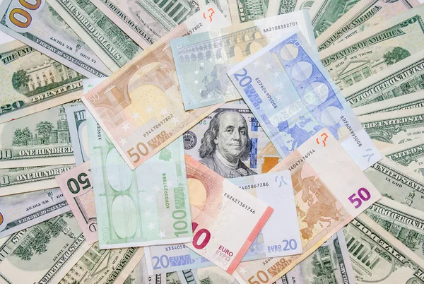Dolar Euro Çok — Stok fotoğraf