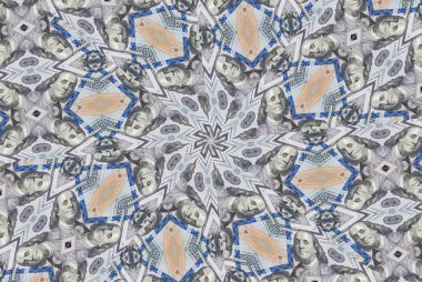 bir dolar. kaleydoskop etkisi