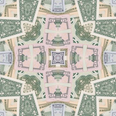 birkaç dolar faturaları. kaleydoskop etkisi