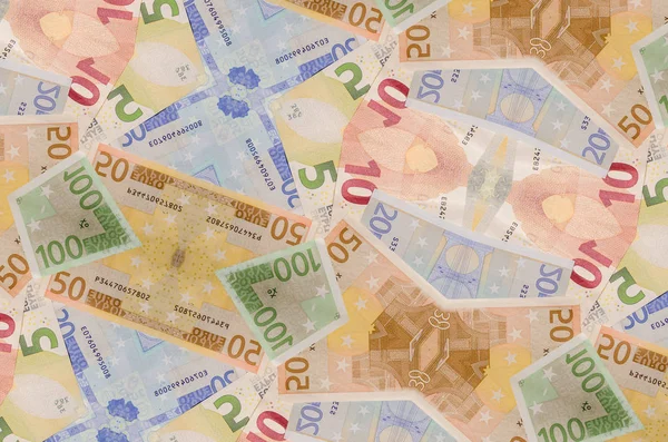 Kalejdoskopowy Kolaż Banknotów Euro — Zdjęcie stockowe