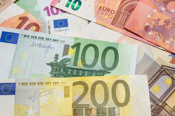 Olika Euron Pengar Eurovalutan — Stockfoto