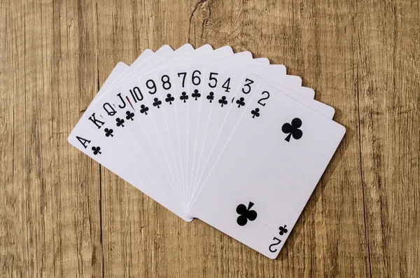 扑克赌场套纸牌游戏 — 图库照片