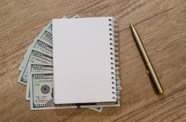 Kalem ve Doları nakit ile boş not defteri açıldı