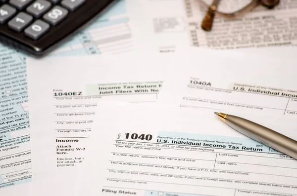 1040 Tax Form Close — Stock Photo, Image