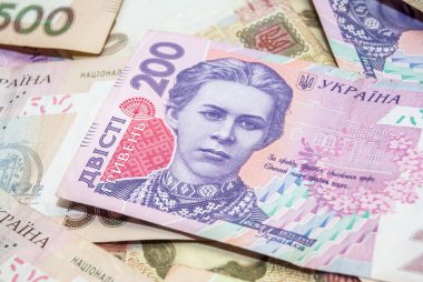 Ukraynalı para - Uah arka plan
