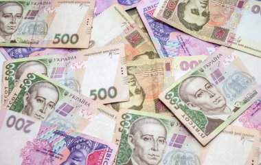 Ukraynalı para - Uah arka plan