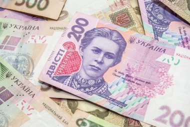 Ukraynalı para - Uah arka plan