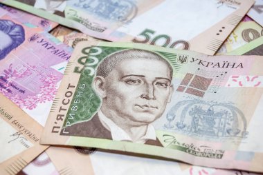 Ukraynalı para - Uah arka plan