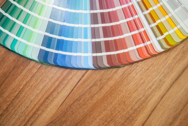 farklı renk ve tonları palet