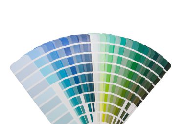 Gökkuşağı renk paleti üzerinde beyaz izole