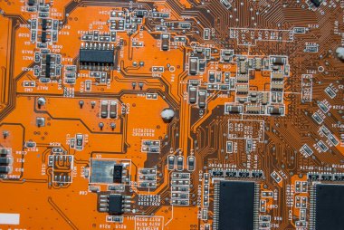 turuncu elektronik panonun bir parçası - kapat