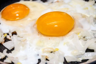 sahanda yumurta yakın çekim