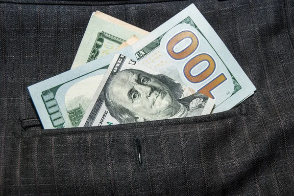 Brown Pockets 100 Dollar Note — Stock Photo, Image