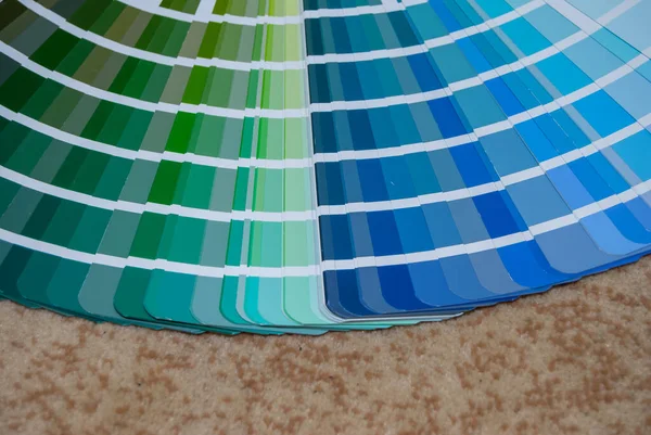 Zbliżenie Niebieskiej Palety Kolorów — Zdjęcie stockowe