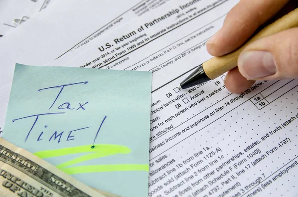 Tax Forms 1065 Close — Stock Photo, Image