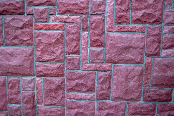 Фиолетовая Прямоугольная Каменная Стена — стоковое фото