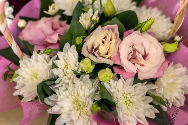 Schöner Blumenstrauß Aus Nächster Nähe — Stockfoto