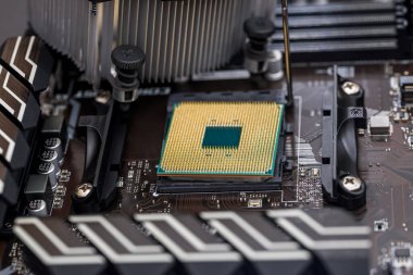 Kişisel bilgisayarın ana bilgisayarının Cpu 'sunda üst görünüm