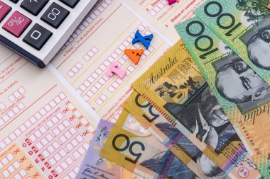 Vergi beyannamesinde hesap makinesi olan Avustralya doları